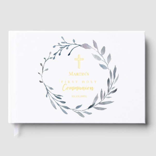 Erster Heiliger Kommunionskranz Gästebuch (Vorderseite)