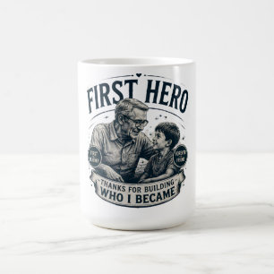 Erster Held, ewiger Freund, Vatertag Vintage Kaffeetasse