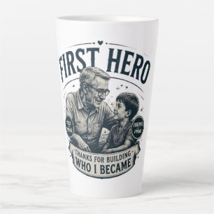 Erster Held, ewiger Freund, Vatertag Vintage Milchtasse