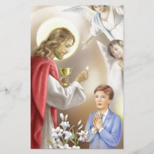 Erster Junge der heiligen Kommunion Briefpapier