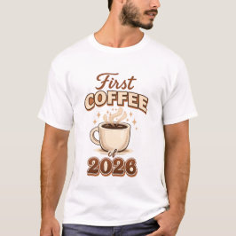 Erster Kaffee 2026 – Neujahrs-Geschenk für Kaffeel T-Shirt