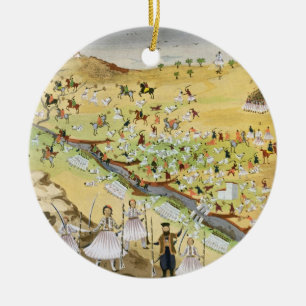 Erster Kampf zwischen Griechen und Türken, beim Keramikornament