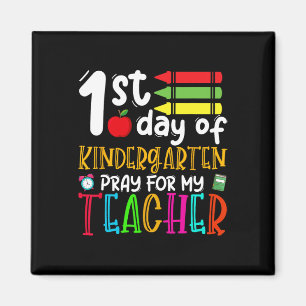 Erster Kindergartentag betet für meinen Lehrer zur Magnet