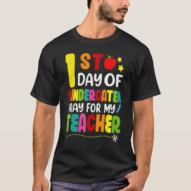 Erster Kindergartentag betet für meinen Lehrerspas T-Shirt (Vorderseite)