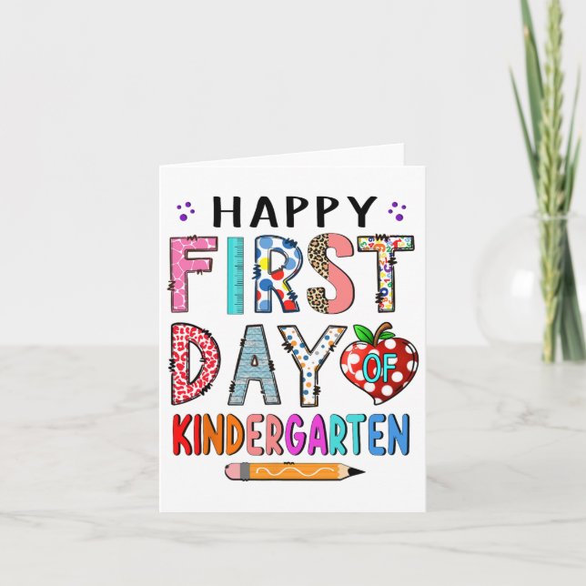Erster Kindergartentag CK zum Lehrer Junge Karte (Vorderseite)
