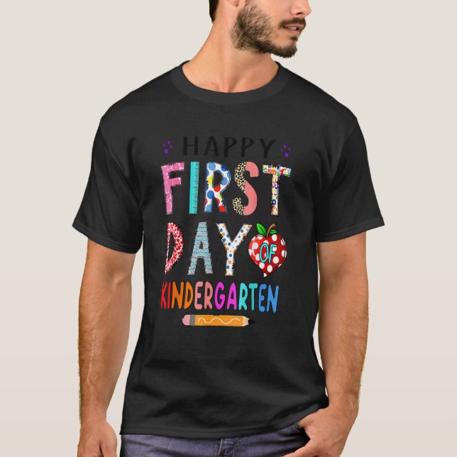Erster Kindergartentag zurück zum Lehrer B T-Shirt (Vorderseite)