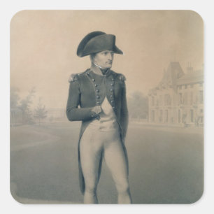 Erster Konsul Napoleon Bonaparte bei Malmaison Quadratischer Aufkleber