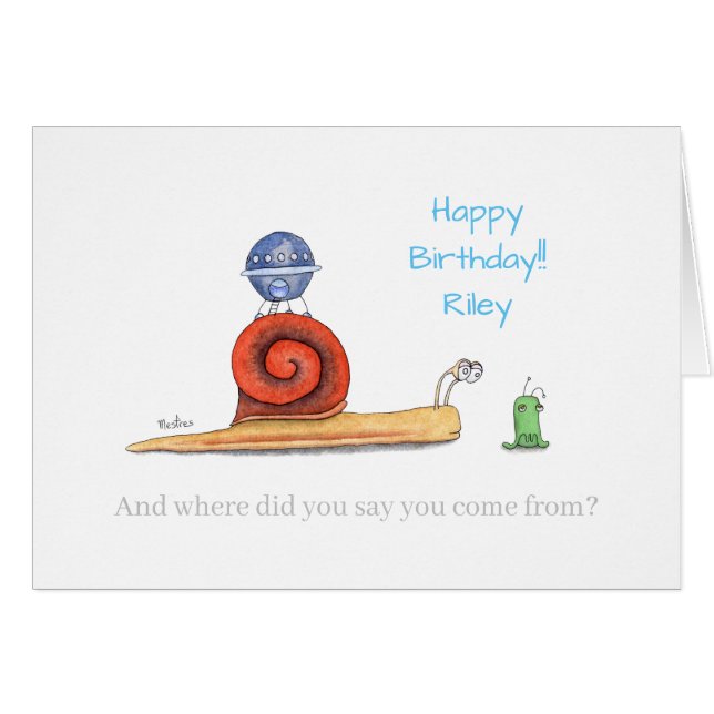 Erster Kontakt von Außerirdischen und Schnecken. (Vorderseite (Horizontal))