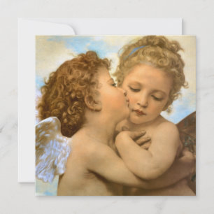 Erster Kuss (Engelsdetail) von Bouguereau Einladung