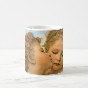 Erster Kuss (Engelsdetail) von Bouguereau Tasse