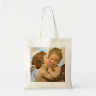 Erster Kuss (Engelsdetail) von Bouguereau Tragetasche