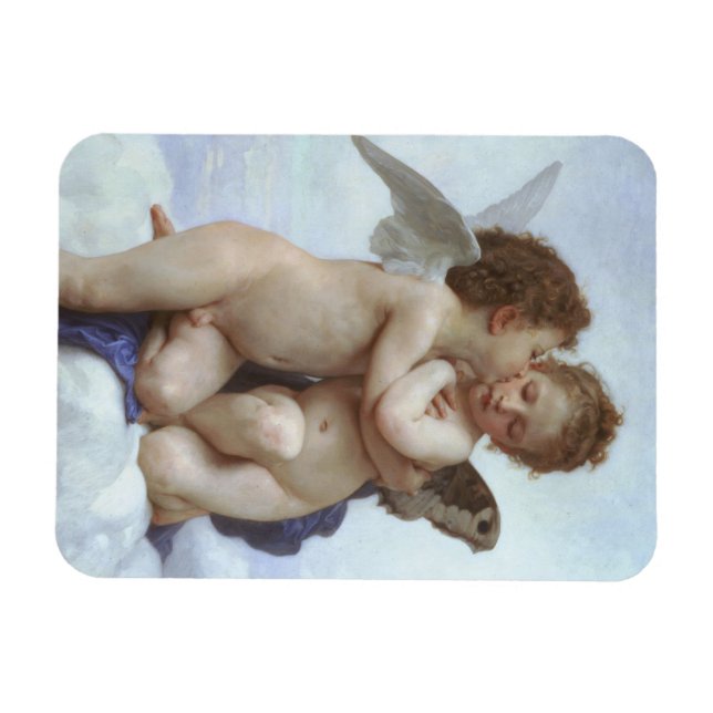 Erster Kuss von Bouguereau, Vintage Viktorianische Magnet (Horizontal)