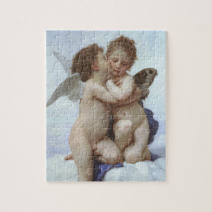 Erster Kuss von Bouguereau, Vintage Viktorianische Puzzle