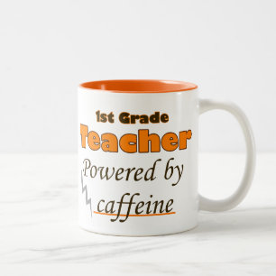 Erster Lehrer mit Coffein Zweifarbige Tasse