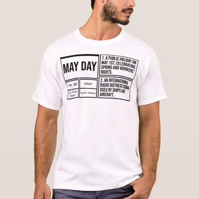 Erster Mai Wörterbuch-Definition Ästhetik T-Shirt (Vorderseite)