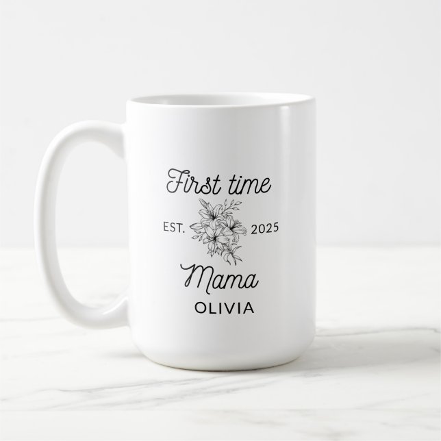 Erster Mama junge Mutter Geschenk Mütter Tag Kaffeetasse (Links)
