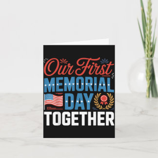 Erster Memorial Day Zusammen Amerikanische Flagge  Karte