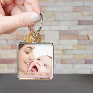 Erster Muttertag 2023 Mama und Baby-Foto Schlüsselanhänger