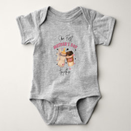 Erster Muttertag 2025 / Rosa passendes Outfit Baby Strampler