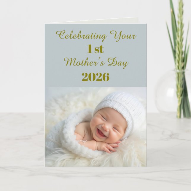 Erster Muttertag 2026 Geschenk Karte (Vorderseite)