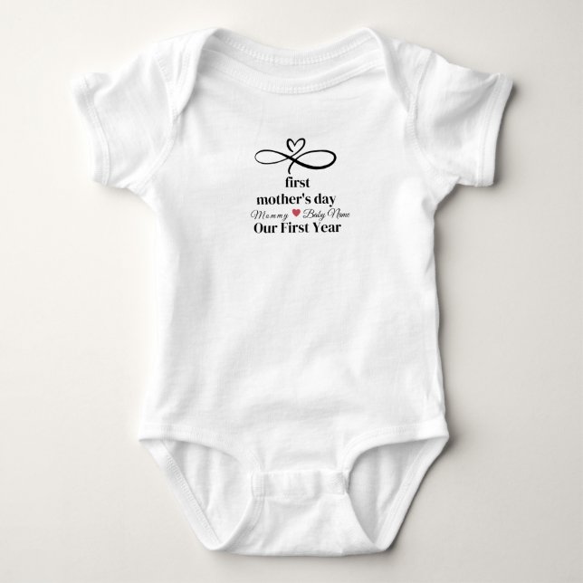 Erster Muttertag - Baby Bodysuit Strampler (Vorderseite)