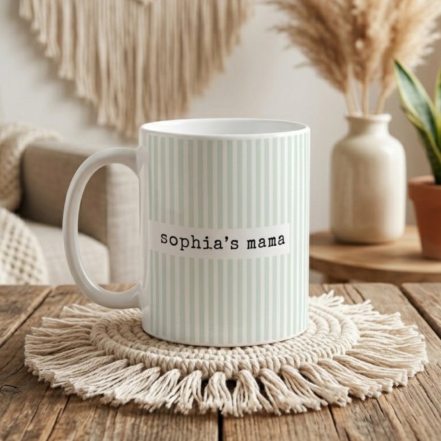 Erster Muttertag | Benutzerdefiniert Neue Mutter G Kaffeetasse (Elegant Script First Time Mom | New Mom | First Mother’s Day | Pregnancy Announcement Coffee Mug)