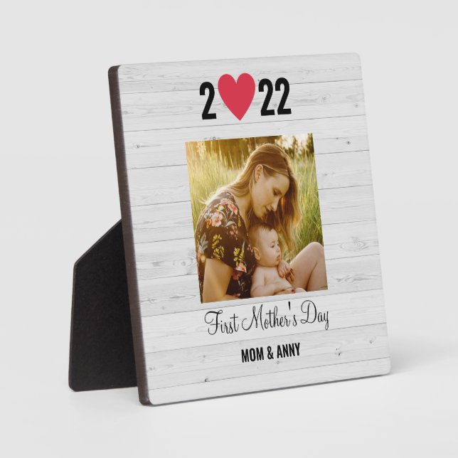 Erster Muttertag Einzigartiges Foto-Geschenk Fotoplatte (Vorderseite)