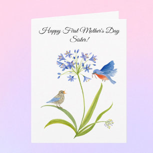Erster Muttertag für Schwester Bluebird Karte