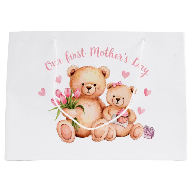 Erster Muttertag Große Geschenktüte (Vorderseite)