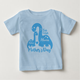 Erster Muttertag, Niedliches Dinosaurier Baby & Ma Baby T-shirt