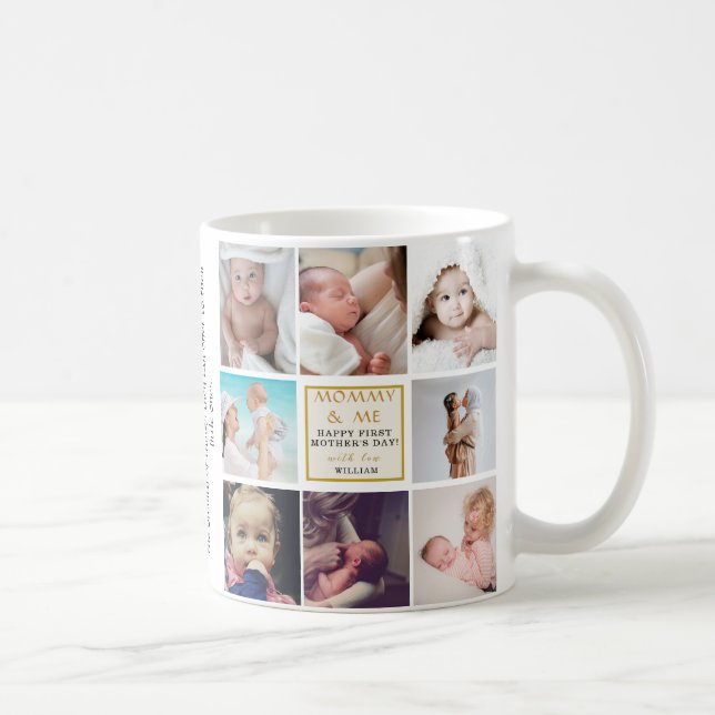 Erster Muttertag Personalisierter Foto-Becher für  Kaffeetasse (Rechts)