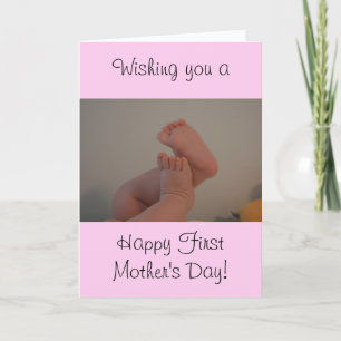 Erster Muttertag Rosa Baby Mädchen Karte