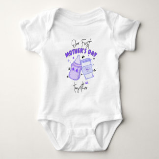 Erster Muttertag Zusammen / Mauve passendes Outfit Baby Strampler