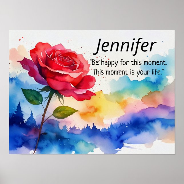 ERSTER NAME _ PERSONALIZE JENNIFI Vorname Poster (Vorne)