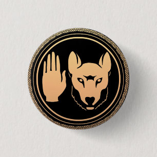 Erster Nations-Knopf-Wolf-gebürtige Kunst Metis Button