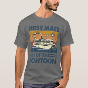 Erster Offizier des Pontoon Pontooning-Bootes T-Shirt