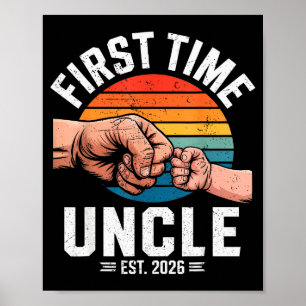 Erster Onkel Est 2026 Babyankündigung Großartig Poster