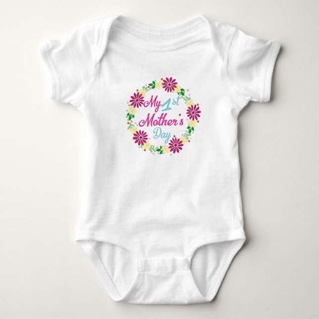 Erster Overall der Mutter Tages Baby Strampler (Vorderseite)
