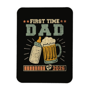 Erster Papa 2026 Erwartet Baby Lustig Magnet