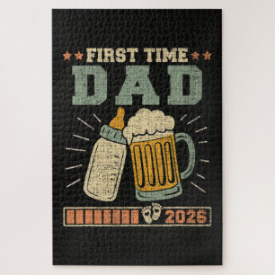 Erster Papa 2026 Erwartet Baby Lustig Puzzle