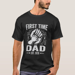 Erster Papa Est 2026 Fist Bump Neuer Papa Lustig V T-Shirt