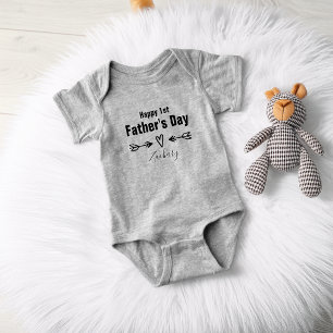 Erster personalisierter Vatertag Baby Strampler