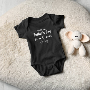 Erster personalisierter Vatertag Baby Strampler