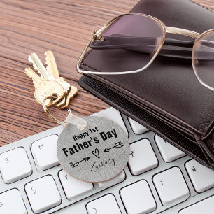 Erster personalisierter Vatertag Schlüsselanhänger