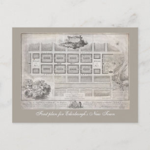 Erster Plan der Neustadt, Edinburgh Postkarte
