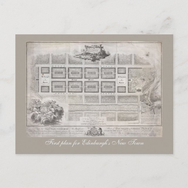 Erster Plan der Neustadt, Edinburgh Postkarte (Vorderseite)