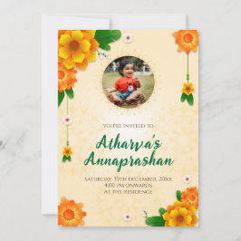 Erster Reis fütternd Zeremonie laden Annaprasan ei Einladung