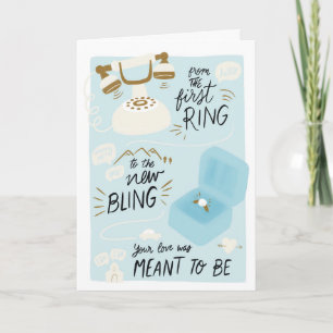 Erster Ring to New Bling Glückwunsch Hochzeit Karte