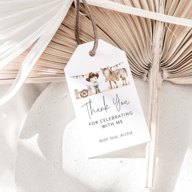 Erster Rodeo 1. Geburtstag Vielen Dank Geschenkanhänger (Von Creator hochgeladen)