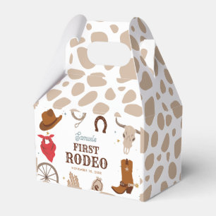 Erster Rodeo Beige Wild West Boy 1. Geburtstag Geschenkschachtel